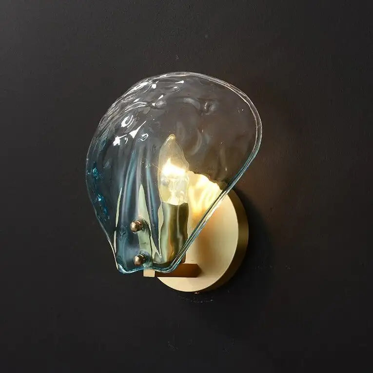 Artisanal Copper Shell Wall Lamp